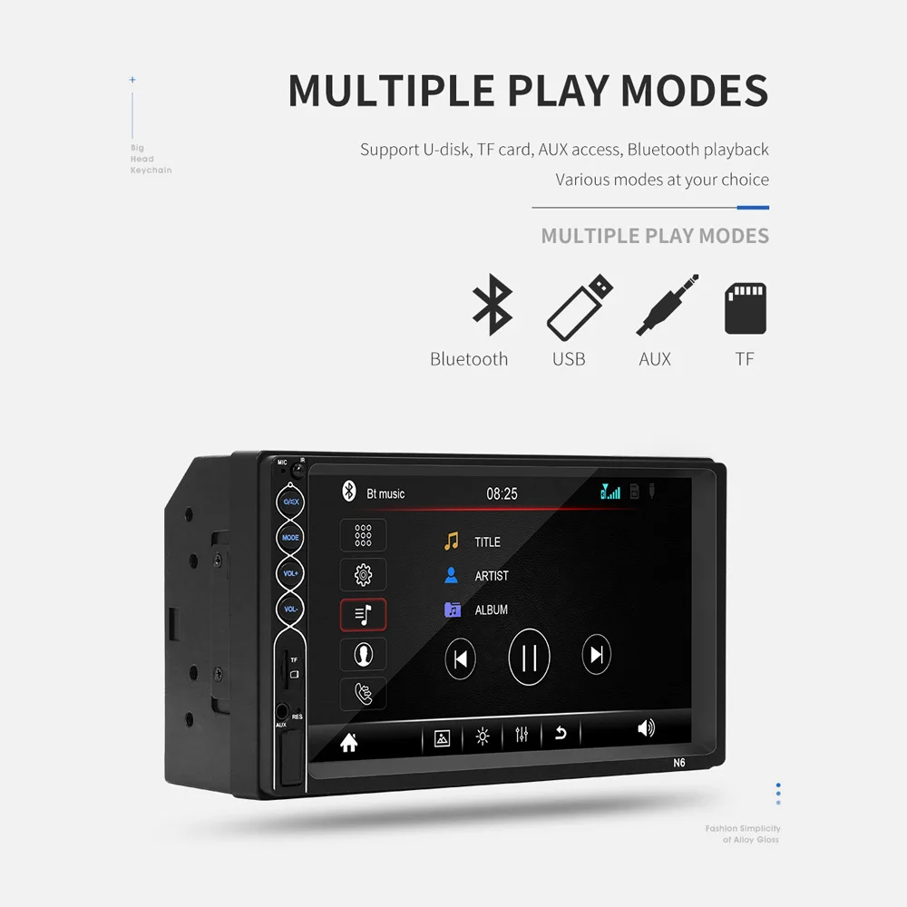 " 2Din MP5 FM Bluetooth стерео аудио Радио Зеркало Ссылка HD сенсорный экран Запчасти
