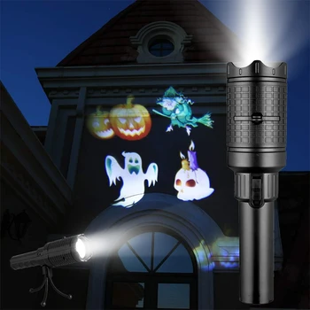 

12 Pattern Slides Projection Lamp Party Birthday Holiday Decoration Portable Christmas Dynamic / Static Pictures Easter