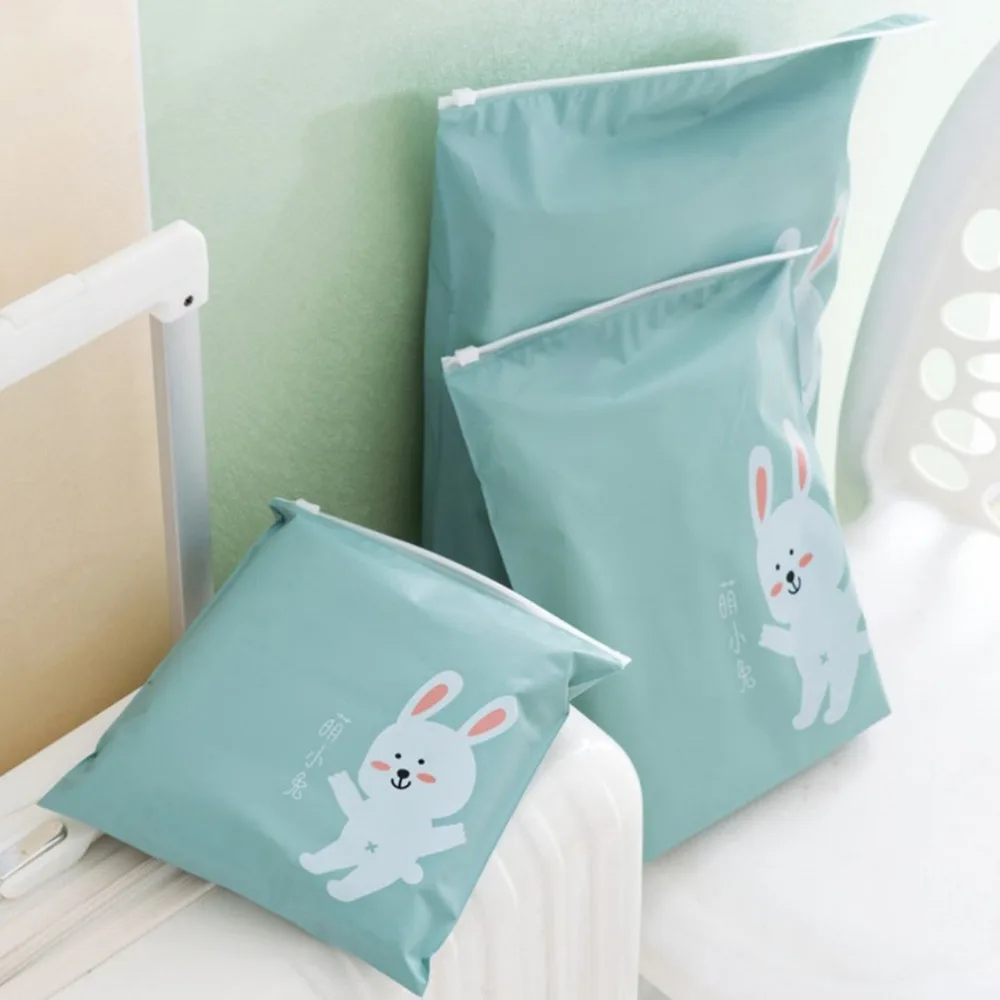 3PCS/SET Cartoon PEVA Shoes Storage Bags Women Men Dustproof Cover Shoes Bags Travel Beam Port Shoes Storage Organizer Bags