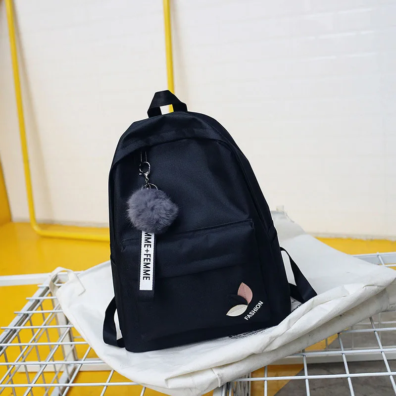 Женский рюкзак, женские рюкзаки, школьная сумка для девочек, модный рюкзак, водонепроницаемая нейлоновая дорожная сумка, Bolsas Mochilas - Цвет: Черный