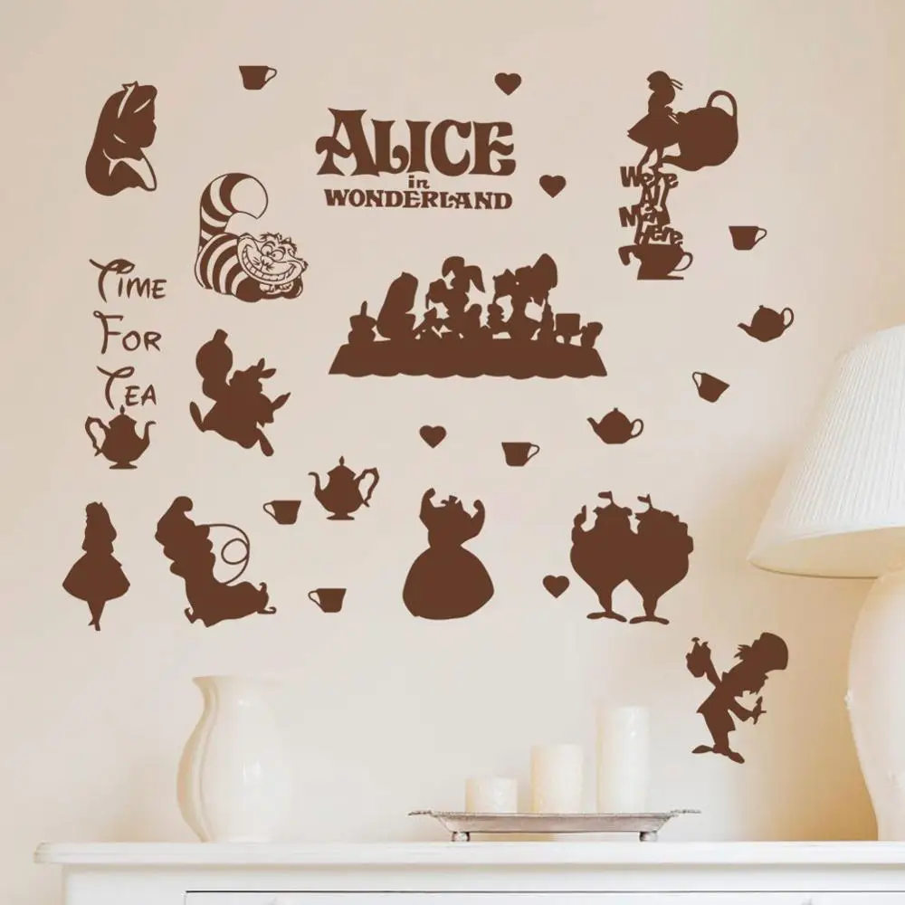 Disney Alice in Wonderland Art Cartoon Home Decor Wall Vinyl Sticker Decal Anime Manga Quote Nursery for kids rooms Poster Disney Alice in Wonderland Art Cartoon Home Decor Wall Vinyl Sticker Decal Anime Manga Quote Nursery for kids rooms Poster