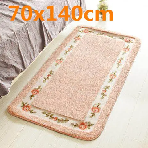 Pink 70x140cm Прямоугольный напольный ковер большой прикроватный коврик для декора комнаты Противоскользящий напольный коврик для кухни Туалет ковер для ванной коврик в прихожую - Цвет: Pink 70x140cm
