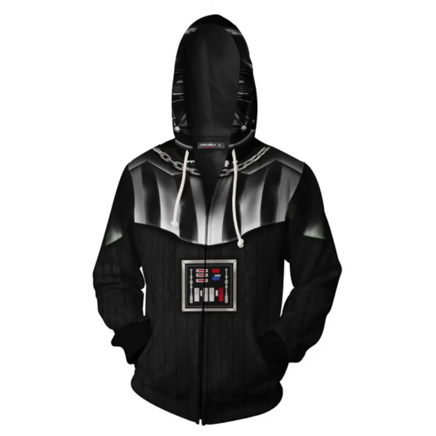 Movie Movie Star Wars Darth Vader Men Sweatshirts Hoodie Cosplay Costume Jackets Zipper Hoded