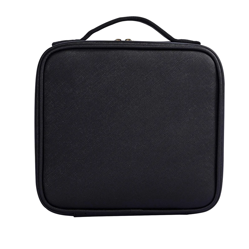 Travel Makeup Train Case, Portable Travel Makeup Bag, 10 Inch Cosmetic Case Organizer with Adjustable Compartments