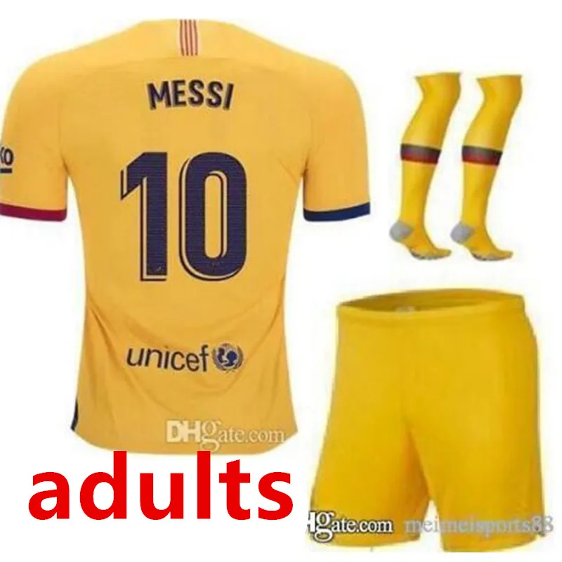 Комплект для взрослых+ носки Barcaed Jersey soccer F. DE JONG GRIEZMANN MESSI SUAREZ ARTHUR COUTINHO VIDAL I. RAKITIC - Цвет: shirt
