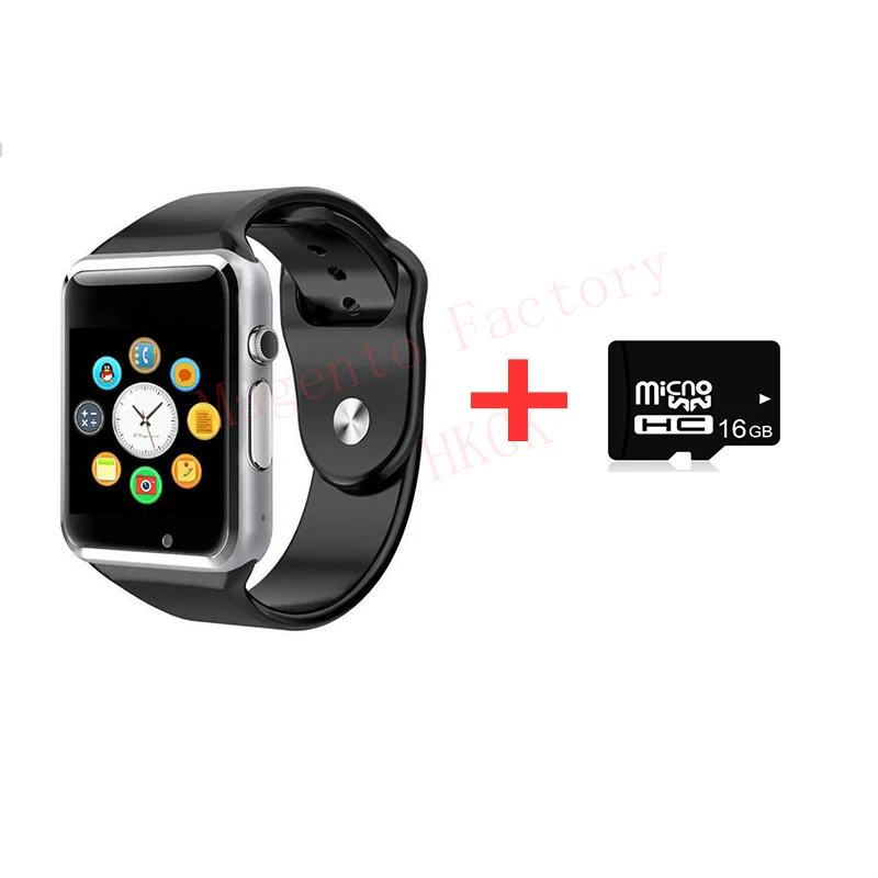A1 Смарт-часы Bluetooth наручные спортивные часы SIM TF телефон наручные часы камеры для Apple iPhone Android samsung мужчины Wach - Цвет: Silve add 16TD Car
