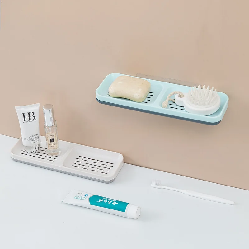 

Bathroom Shower Double Case Soap Box Dish Storage Plate Tray Holder Case Soap Holder Bathroom Tray Accessories Box Shelf