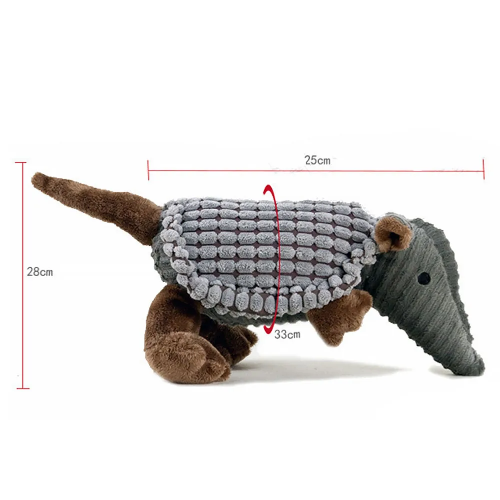 Плюшевая игрушка для собак, обучающая пищалка Armadillo для домашних животных, щенков, милый внутренний звук, чистка зубов, жевательная кукла, уличная прочная игра