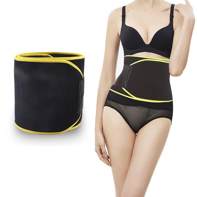 Yellow Skybulls Adjustable Elastic Waist Support Belt Fitness Waist Trainer Women Body Shaper Slimming Belt Yoga Sport Protector - Цвет: Yellow