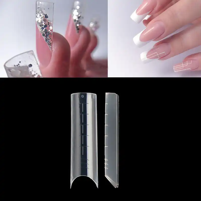 Half Cover C Curve Dual System Nail Forms Arch Top Forms Uv Nail Acrylic Gel Extended False Tips False Nails Aliexpress