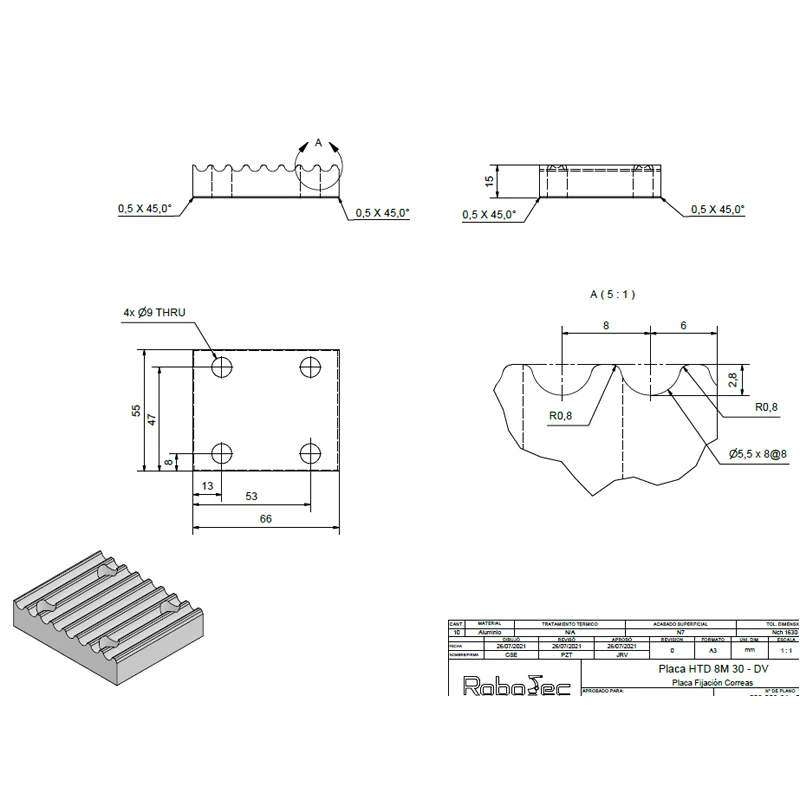 

20 Customize Aluminum Arc Clamp Tooth plate HTD 8M for open synchronous belt HTD8M Fixed timing Belt connection CNC Teeth plate