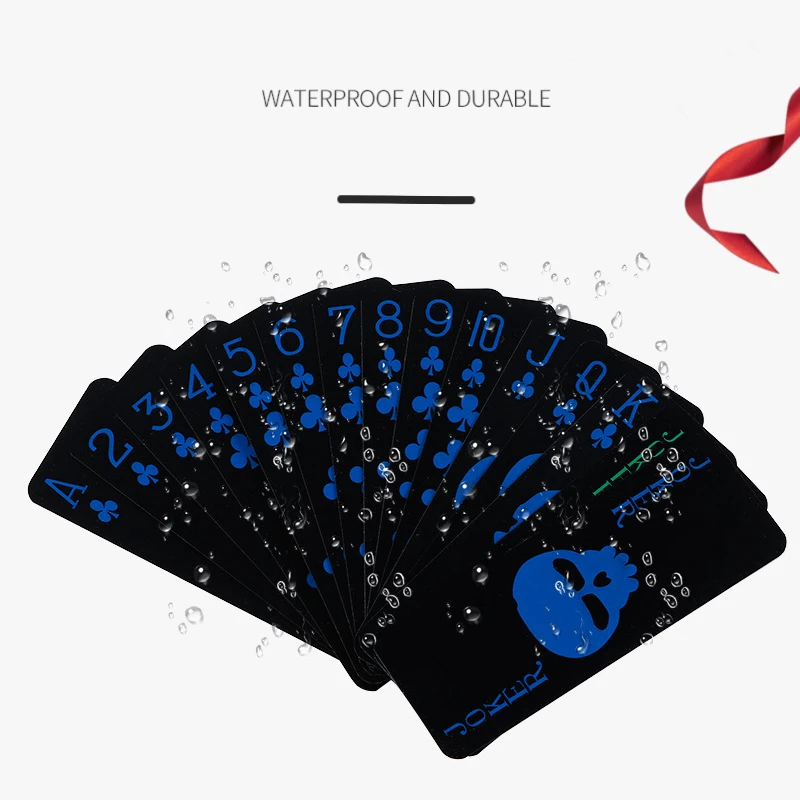 Playing Cards Waterproof PVC Plastic Playing Cards Set 54pcs Deck Poker Classic Magic Tricks Tool Box-packed playing cards,plastic playing cards,poker set