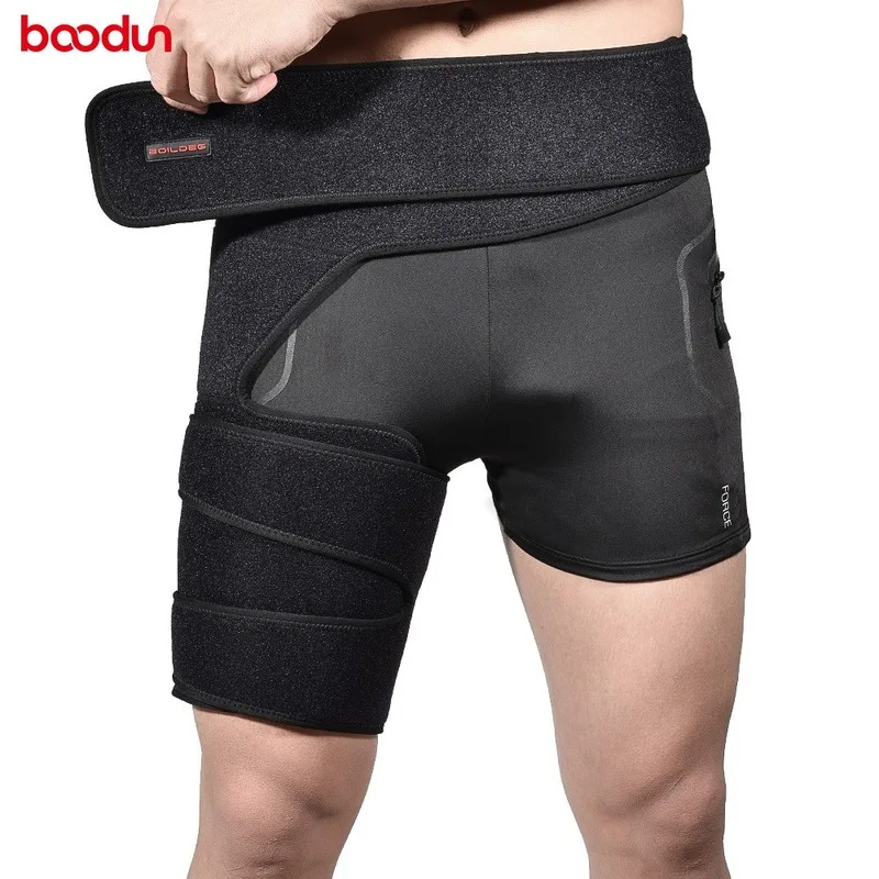 

BOODUN Thigh Support Leg Warmmers Groin Support Wrap Support Waist Sacrum Pain Relief Strain Arthritis Thigh Brace Protector