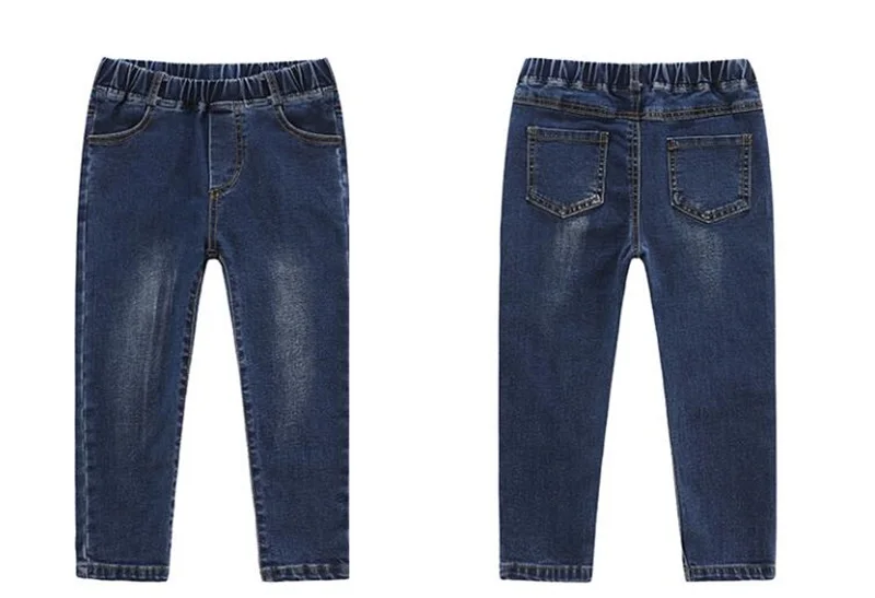 DE PEACH/Осенняя детская одежда; джинсы для маленьких мальчиков; брюки; Детские повседневные джинсовые брюки; зимние Стрейчевые хлопковые ковбойские брюки для мальчиков и девочек