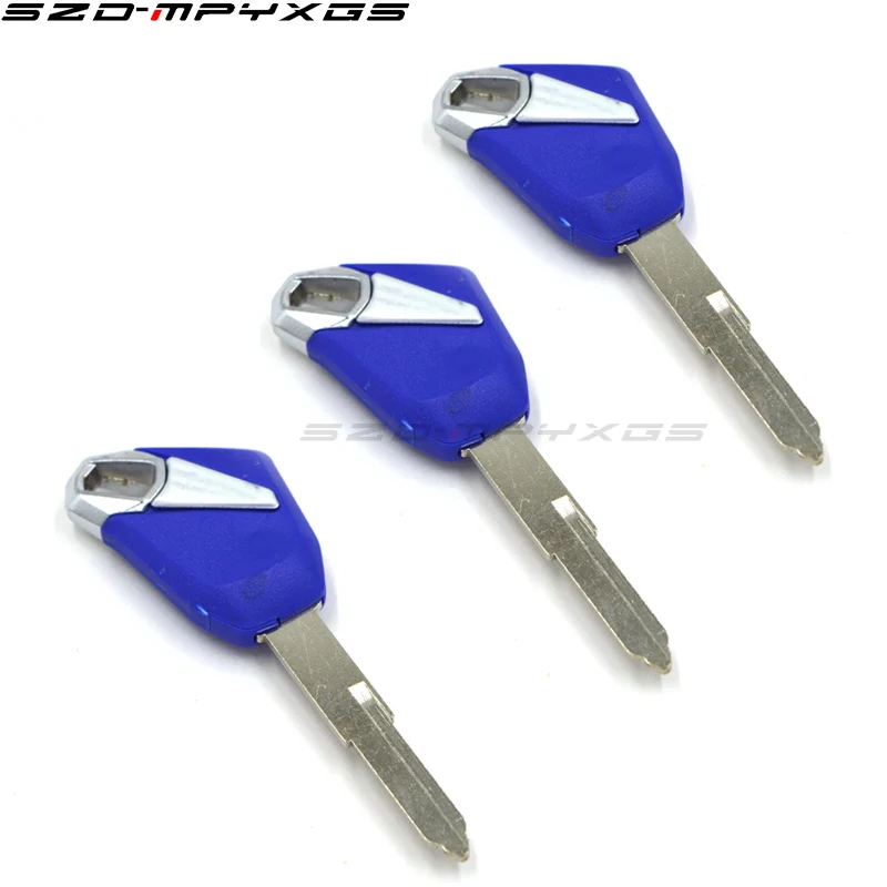 Кольцо для ключей мотоцикла Болванка для ключа для мотоцикла uncut пустой ключ для Kawasaki ZX6R ZX10R ZX14R ZX12R Z750 Z1000 ZX мотои - Цвет: Blue blue blue