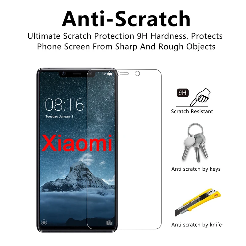 Защитная пленка для экрана Xiaomi Mi 8 Lite SE Защитное стекло Pocophone F1 закаленное Max 3 Note 2