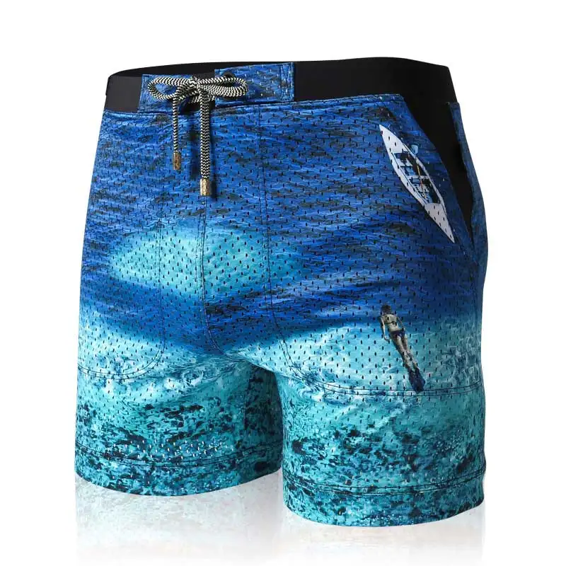 Купальный костюм, мужские плавки, темно-синий купальник, сексуальный maillot de bain, боксеры, мужской бренд, плавки с низкой талией, трусы - Цвет: GMY2009
