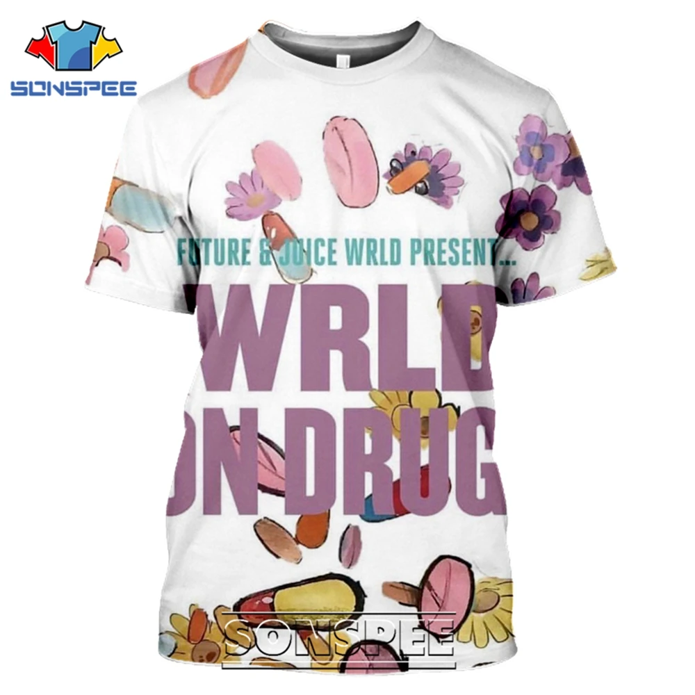 SONSPEE T-shirts Juice Wrld 3D Print Men Women Hip Hop Singer Short Sleeve Streetwear Rap Respect Casual Tees Tops Shirt (7)