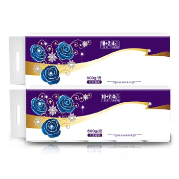 

12 Rolls Toilet Paper Tissue 4 Layer Thicken Soft Skin-Friendly for Bathroom Home