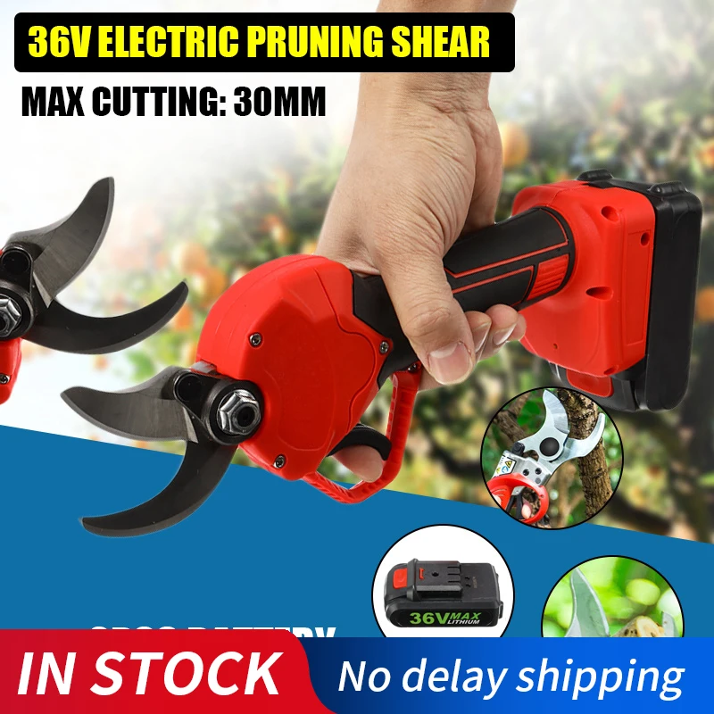 Electric Garden Pruner Tool Cordless Rechargeable Lithium Pruning Shears Branch Cutter Grafting Scissors | Инструменты