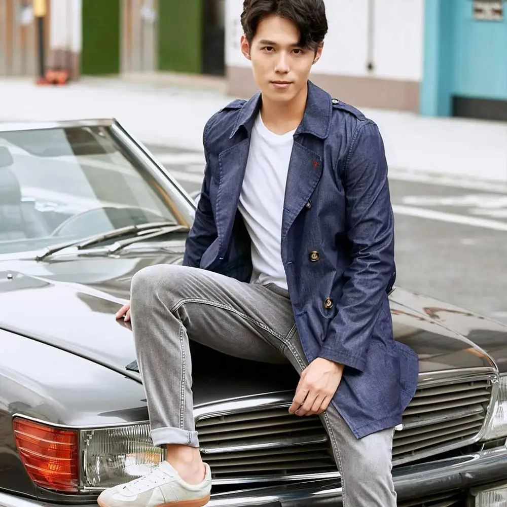Xiaomi DMN man classic rainproof Cowboy windbreaker Male spring autumn Loose denim jacket coat leis