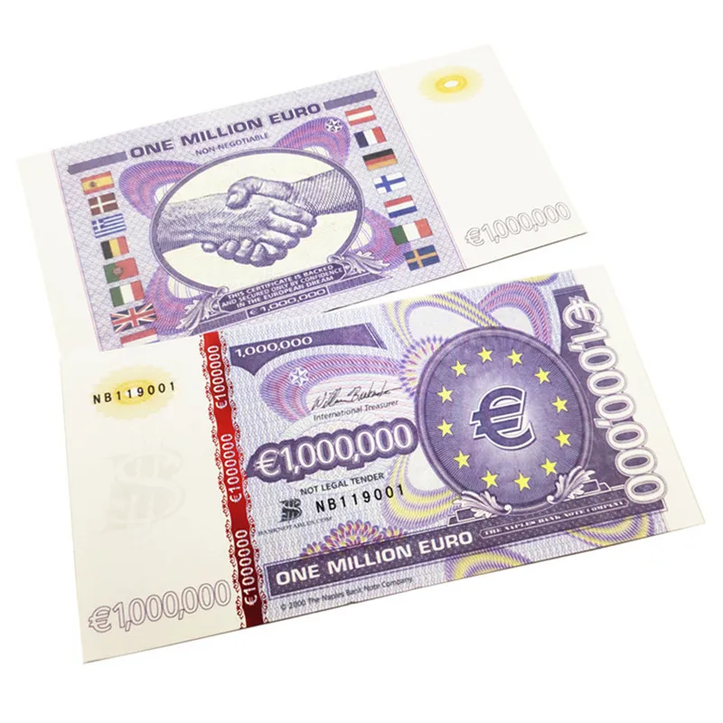 One Million Euro Banknotes Non Currency Euros Billetes Bills Collectible Paper Money Gold Banknotes Aliexpress One Million Euro Banknotes Non Currency Euros Billetes Bills Collectible Paper Money Gold Banknotes Aliexpress