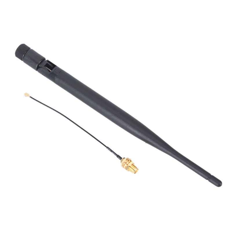 

6dBi 2.4GHz 5GHz Dual Band WiFi RP-SMA Antenna + 1x 12cm U.fl IPEX Cable