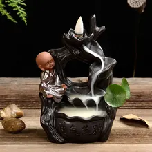 Decoracion Hogar песок ручной работы маленький монах обратного потока благовония печи альпийский течет воды украшения