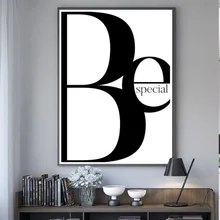 Black and White Letters Be Special Quotes Wall Art Canvas Painting Prints and Posters Pictures for Living Room Home Decoration Black and White Letters Be Special Quotes Wall Art Canvas Painting Prints and Posters Pictures for Living Room Home Decoration