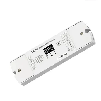 

4CH Constant Current DMX512 & RDM Decoder D4C-L(350mA) D4C-L(700mA) DMX512/RDM Decoder| for RGBW RGB WW/CW Single Color LEDS