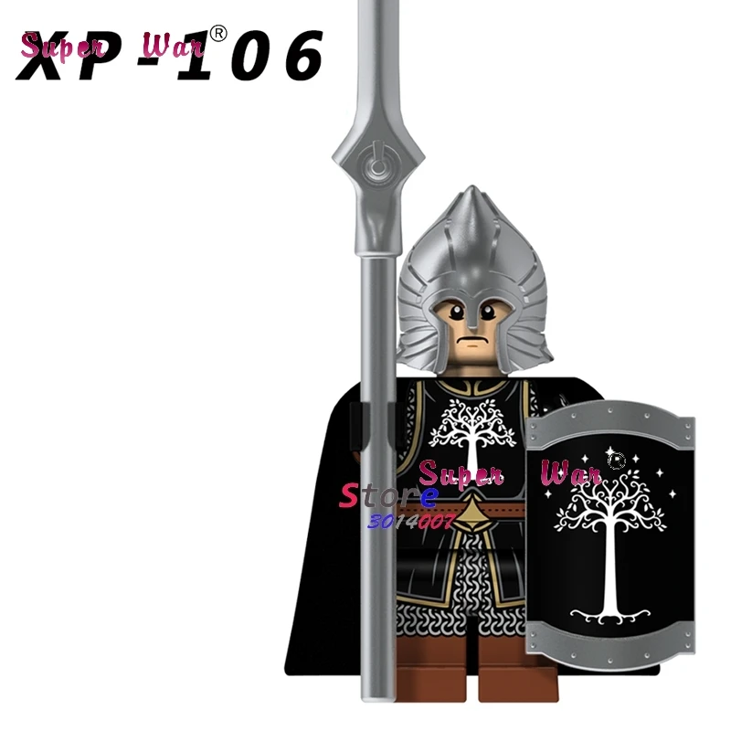 Одиночные эльфы Гондор фонтан охранники меч лансеров Игра престолов джендри средневековые лучники серии строительные блоки игрушки - Цвет: XP106