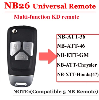 

Free shipping (1 piece)NB26 Universal Multi-functional kd remote 3 button NB series key for KD900 URG200 remote Master