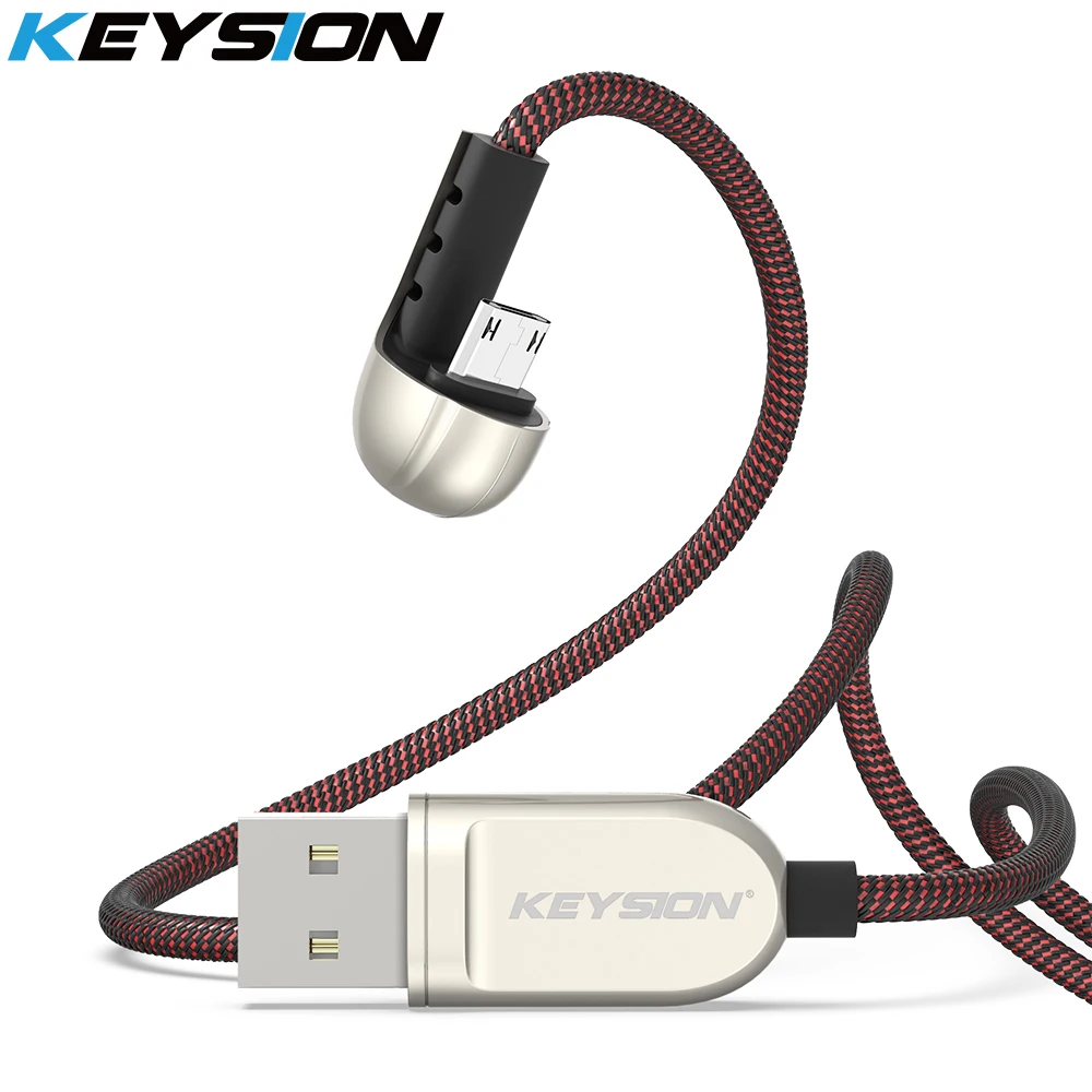 

KEYSION Micro USB Cable 2.4A Fast Charger Game Cord for Samsung S6 S7 J5 1m Mobile Phone Gaming Cable for Xiaomi Redmi Note 5