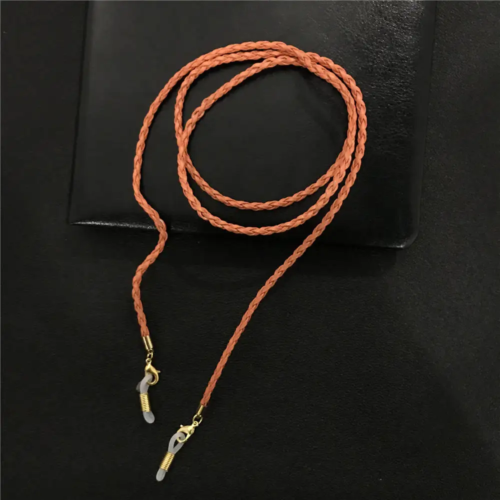 orange W Teamer 79 солнцезащитные очки ремешок ожерелье оплетка кожа очки цепь бисером шнур очки для чтения очки аксессуары - Цвет: orange W