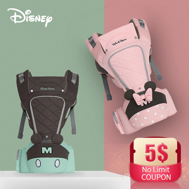 Disney 0-36 Months Bow Breathable Front Facing Baby Carrier Hipseat 20kg Infant Comfortable Sling Backpack Pouch Wrap Carriers afbeelding