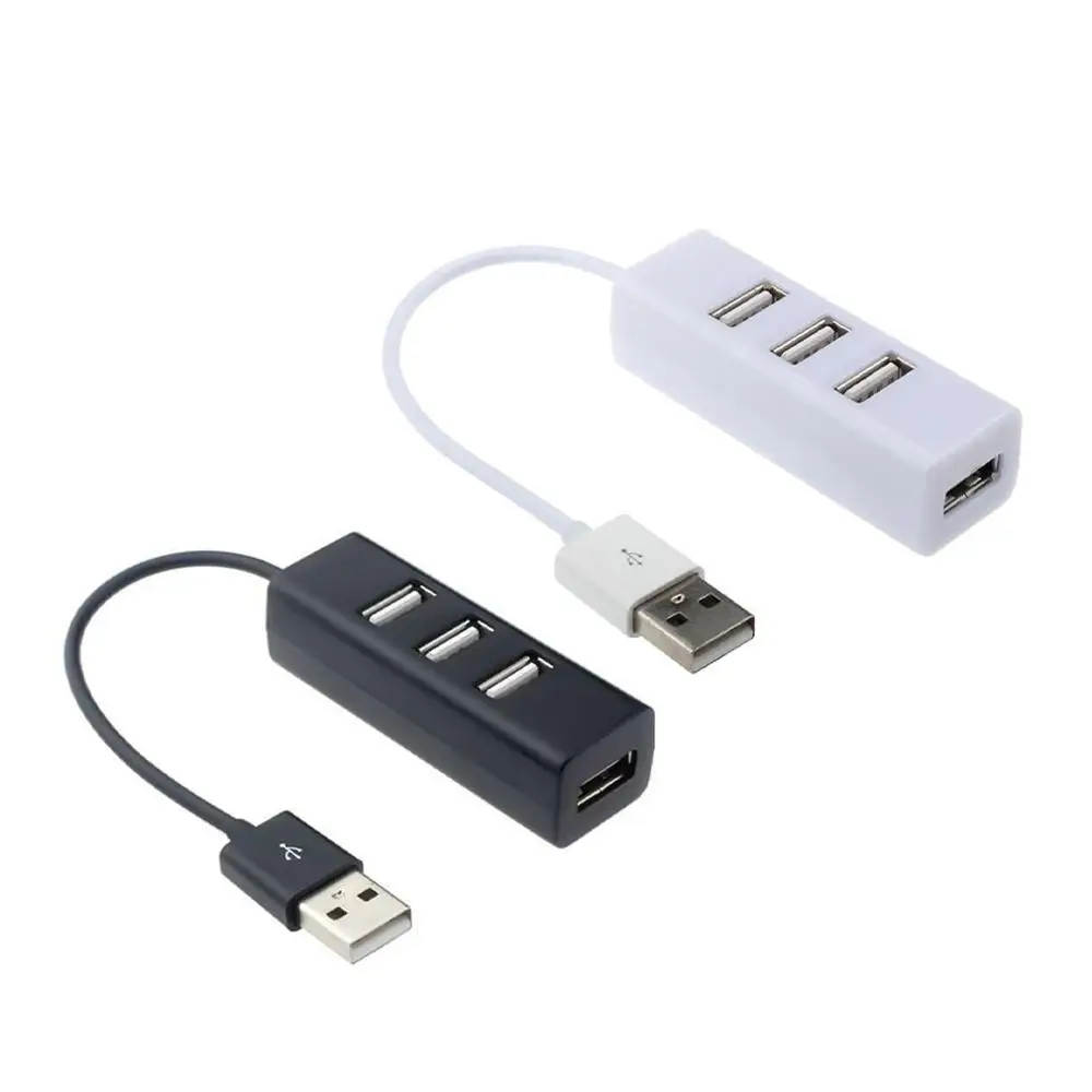 4-Port Usb 2.0 Hub One Drag Four Splitter Hub Plug And Play Mini Small Socket /Usb 4-Port Splitter