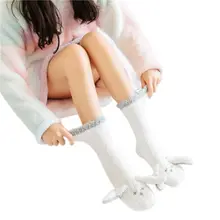 Пушистый напольный носки для девочек; длинные носки в виде животных; домашние теплые тапочки для сна; чулочно-носочные изделия; Y1AC