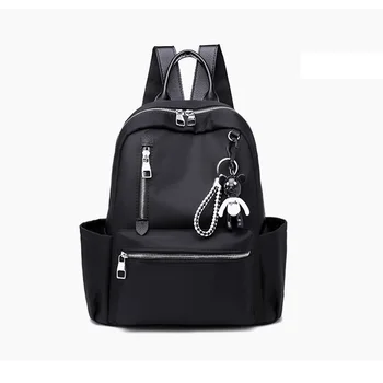 

Simple Women Backpack Black Nylon Waterproof Casual Large School Bag for Teenage Girls Female Travel Bag Light Bagpack Rucksack
