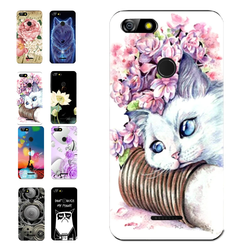 For BQ 5500L ADVANCE Floral Sleepy Darling Baby Cat Animal Case BQ-5500L SPARTAK EDITION Back Cover Bag TPU Cases | Мобильные
