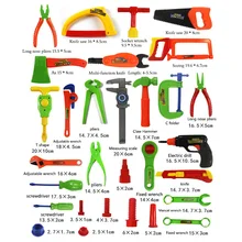 32 шт./компл. DIY Творческий Кирпич игрушка набор, коробка с инструментами, инструменты для обслуживания Портативный инструментов моделирования Ремкомплект для детей раннего образования для мальчика подарки