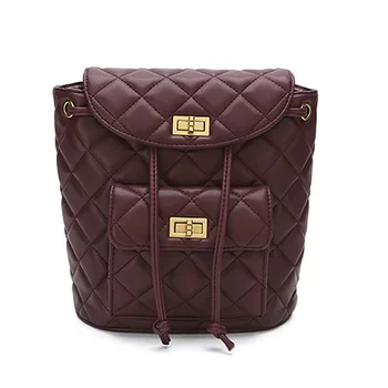 

Discount new 2020 Fashion Shoulder Handbag Drawstring For Women Small Black Leather Luxury Girl Travel Designer Messenger Bag