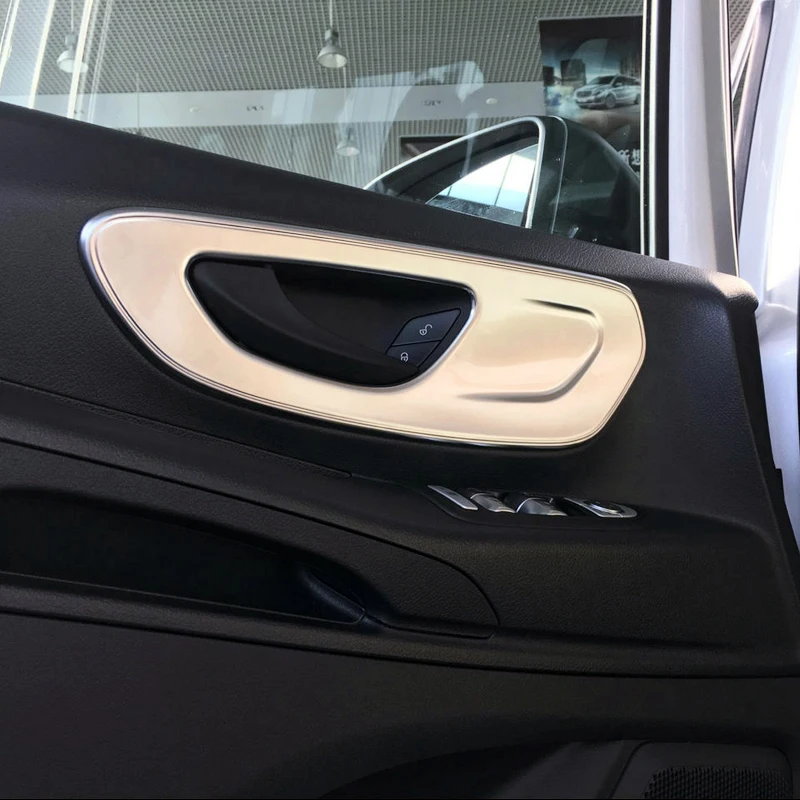 2014-2019 для Mercedes-Benz Vito W447 ABS матовая Автомобильная боковая дверная ручка чаша рамка