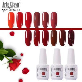 

Arte Clavo 15ml Wine Red Series Nail Gel Polish New Colors Soak Off Vernis Semi Permanent LED Manicure Nails Art Hybrid Gel