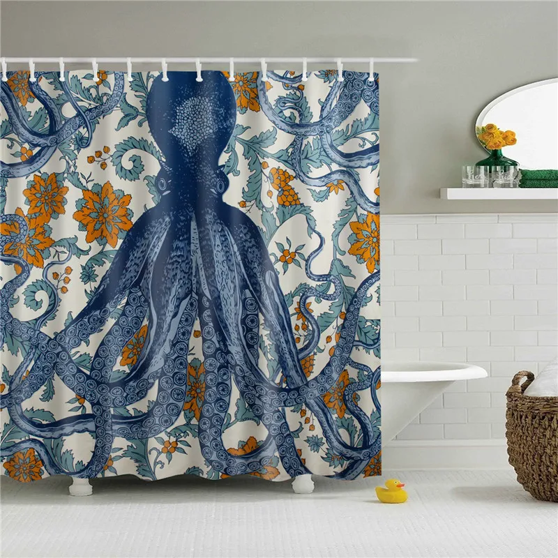 Sea-Octopus-Shower-Curtains-Fabric-Waterproof-Polyester-Printing-Shower-Curtains-22-Color-Available-Bathroom-Shower-Curtains (2)