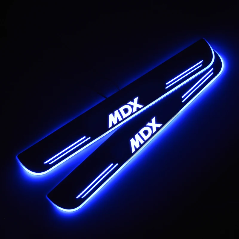 Светодиодный дверной порог для внедорожника Acura MDX, первого второго поколения 1 2 2001-2007, накладка на дверь, тропинка, приветственный светильник, аксессуары для автомобиля