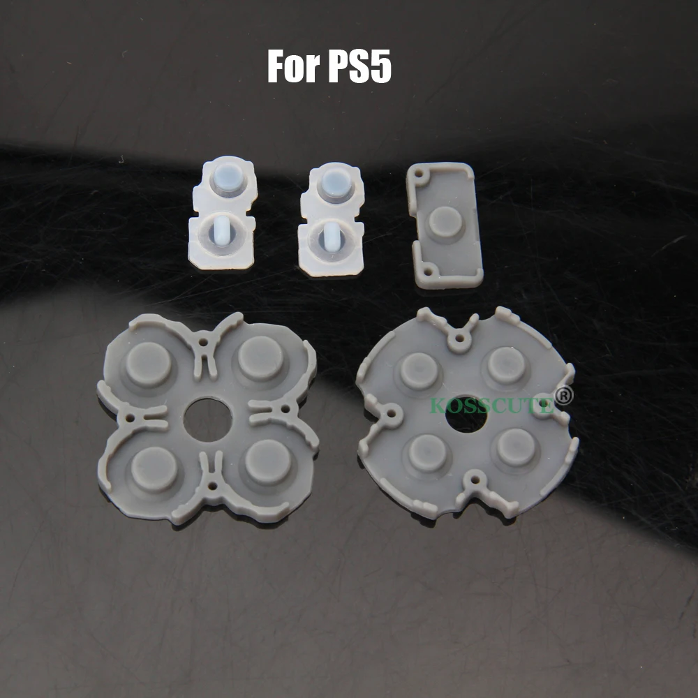 Per Ps5 Guarnizione In Gomma Conduttiva Parte Di Ricambio L R Pulsante Abxy Per D-Pad Controller Playstation 5