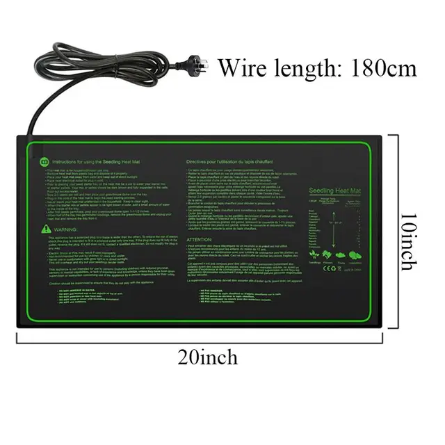 Új Palánta Fűtés Szőnyeg Vízálló 60X30Cm 220 V -Os Növényi Vetőmag Csírázási Terjedése Klón Kezdő Pad Szaporodási Kellékek - Image 5