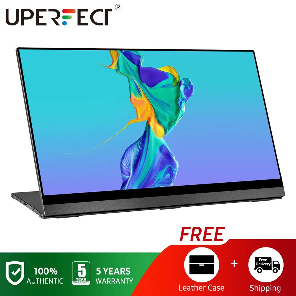 Uperfect 4k monitor portátil touchscreen sensor de gravidade automático girar 15.6 display slimais fino 10 pontos de toque uhd 3840x2160 display