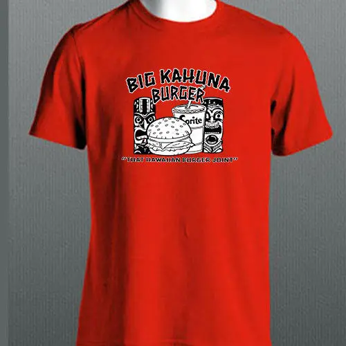 Big Kahuna Burger Tee Pulp Fiction Quentin Tarantino S-3XL T-Shirt Hot Sale Men T Shirt Fashion Chinese Style | Женская одежда