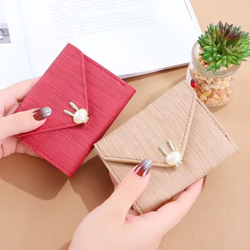 

2020 new women's multifunctional small wallet fashion simple 3 fold short wallet student coin purse luxury wallet
